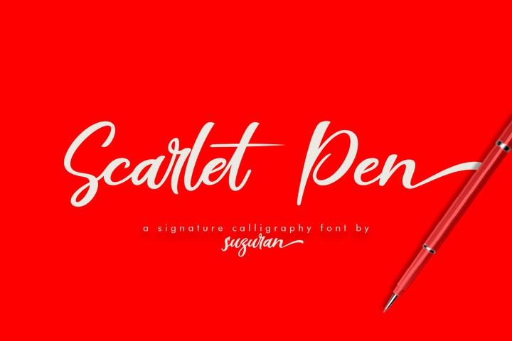 Ejemplo de fuente Scarlet Pen